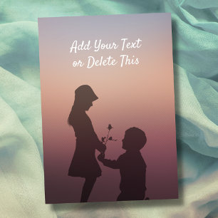 Cartão Amor, Amizade, Apreciação ao pôr do sol