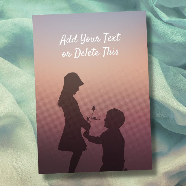 Cartão Amor, Amizade, Apreciação ao Pôr do Sol (Criador carregado)