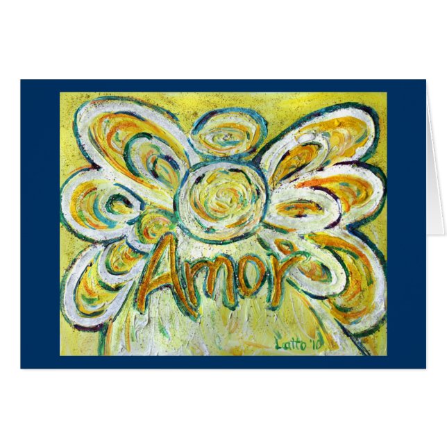 Cartão Amor Angel Greeting Card (Frente Horizontal)