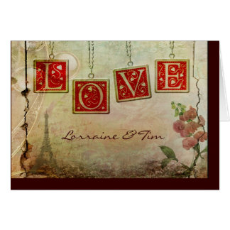 Cartão Amor antiquado