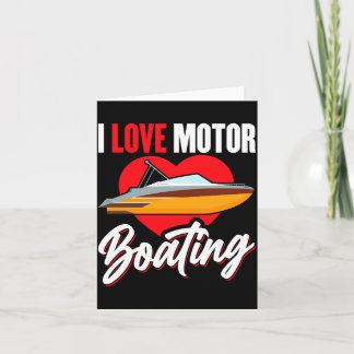 Cartão Amor ao motorboating proprietário do barco capitão