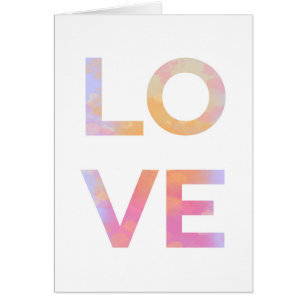 Cartão Amor, aquarela