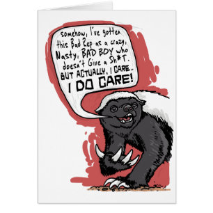 Cartão Amor Badger se importa
