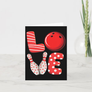 Cartão Amor Boliche Byll E Grupo De Pins Correspondência