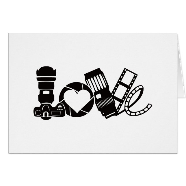 Cartão Amor com Câmera (Frente Horizontal)