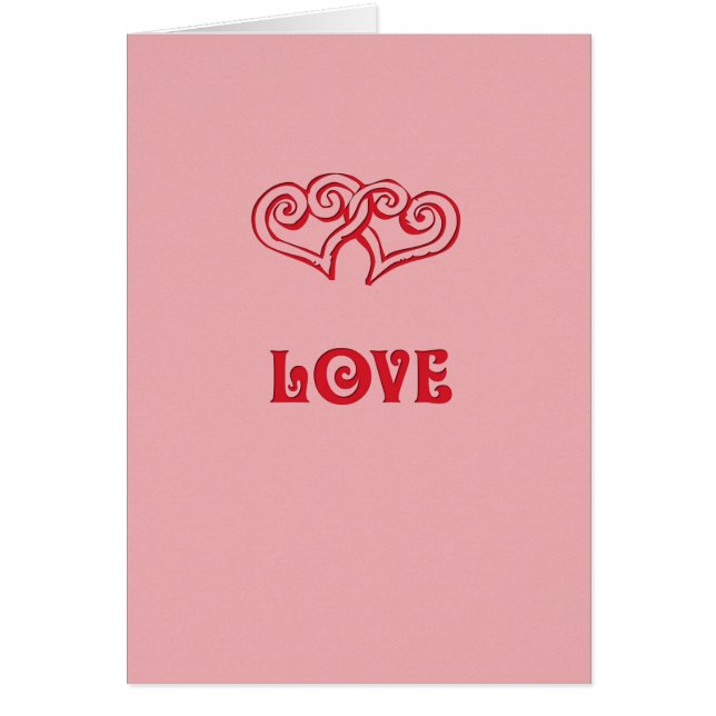 Cartão Amor com Coração Duplo (Frente)