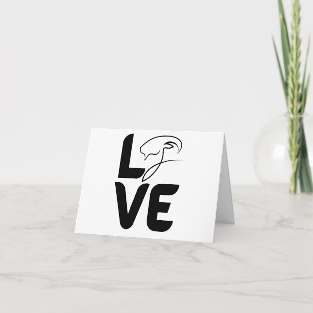 Cartão Amor com Goat como O VAZIO (Frente)