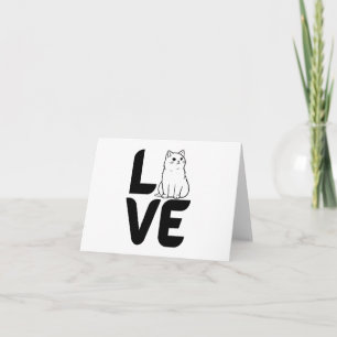 Cartão Amor com um Gato como VAZIO O
