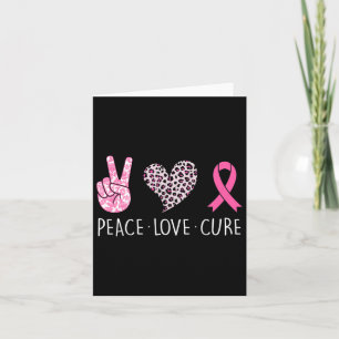 Cartão Amor Coração Curto Friso Rosa Fita Cancer Awarenes