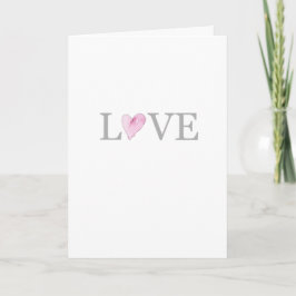 Cartão AMOR Coração Rosa FELIZ VALENTINES DAY Doce
