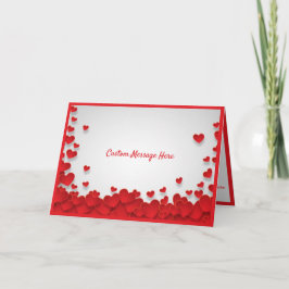 Cartão Amor & Corações Vermelhos Romance do Dia dos Namor