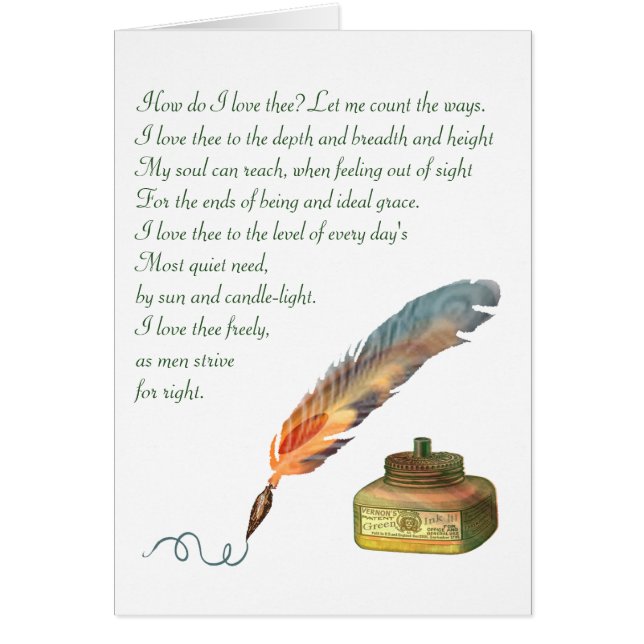 Cartão Amor da caneta e da tinta (Frente)