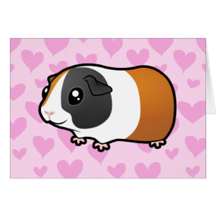 Cartão Amor da cobaia (cabelo liso)