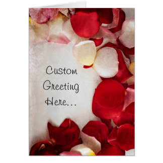 Cartão Amor da pétala cor-de-rosa