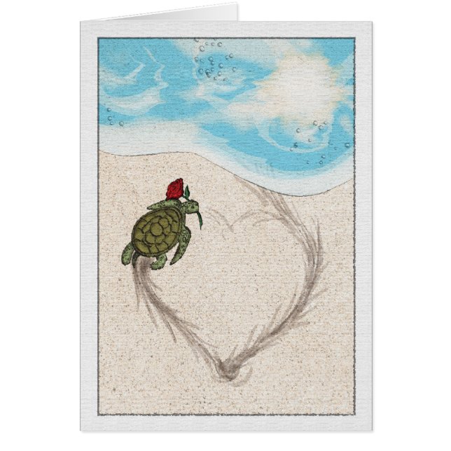 Cartão Amor da tartaruga (Frente)