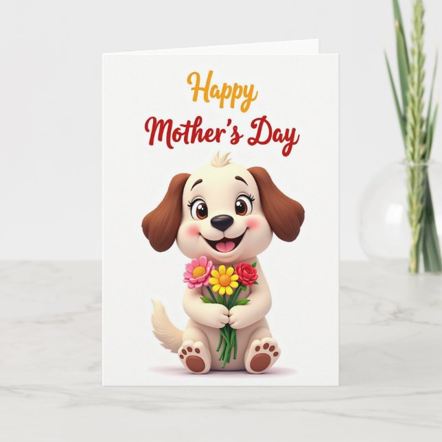 Cartão Amor de Cachorrinho Chevron (Frente)