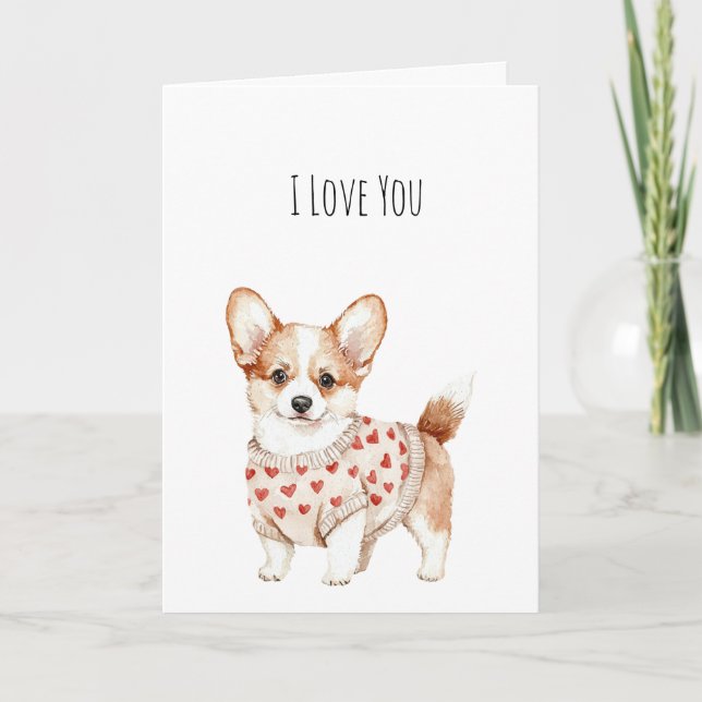 Cartão Amor de Cachorro de Creme Doce (Frente)
