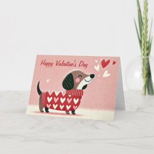 Cartão Amor de Dachshund no Dia dos Namorados