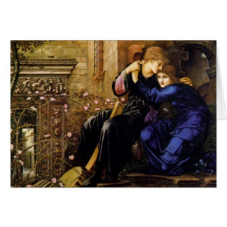 Cartão Amor de Edward Burne-Jones entre as ruínas