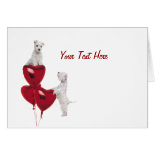 Cartão Amor de filhote de cachorro de Westie