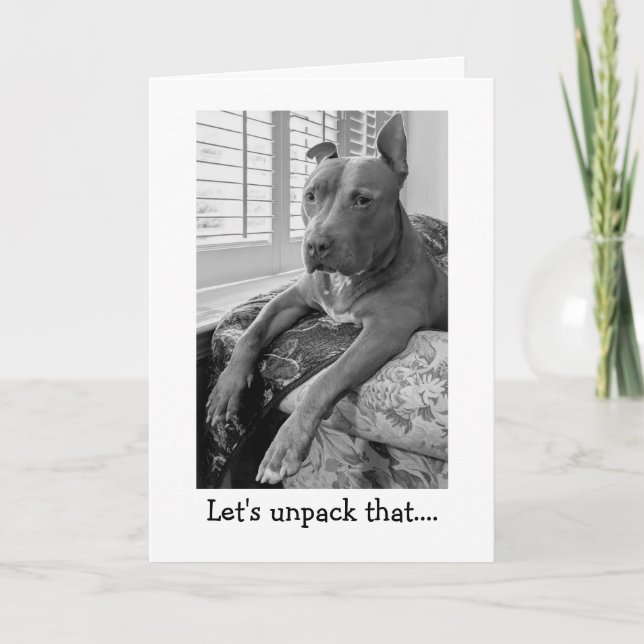 Cartão Amor de Pitbull Pensando em Você (Frente)