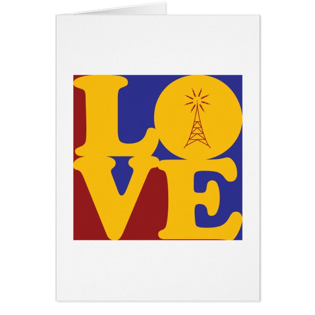 Cartão Amor de rádio amador (Frente)