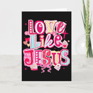 Cartão Amor de São Valentim Como Jesus Coquete Laço Mulhe