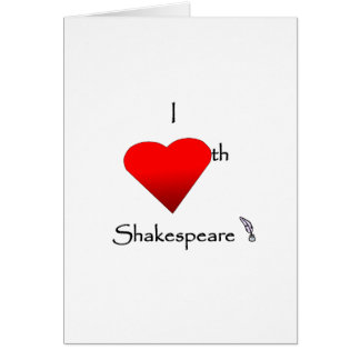 Cartão Amor de Shakespeare