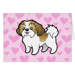 Cartão Amor de Shih Tzu (filhote de cachorro cortado)