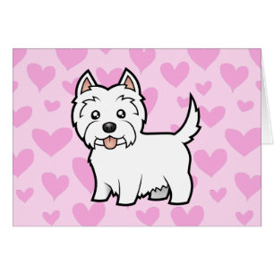 Cartão Amor de Terrier branco de montanhas ocidentais