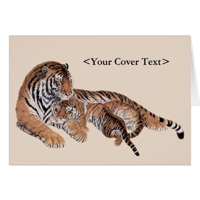 Cartão Amor de Tigre (Frente Horizontal)