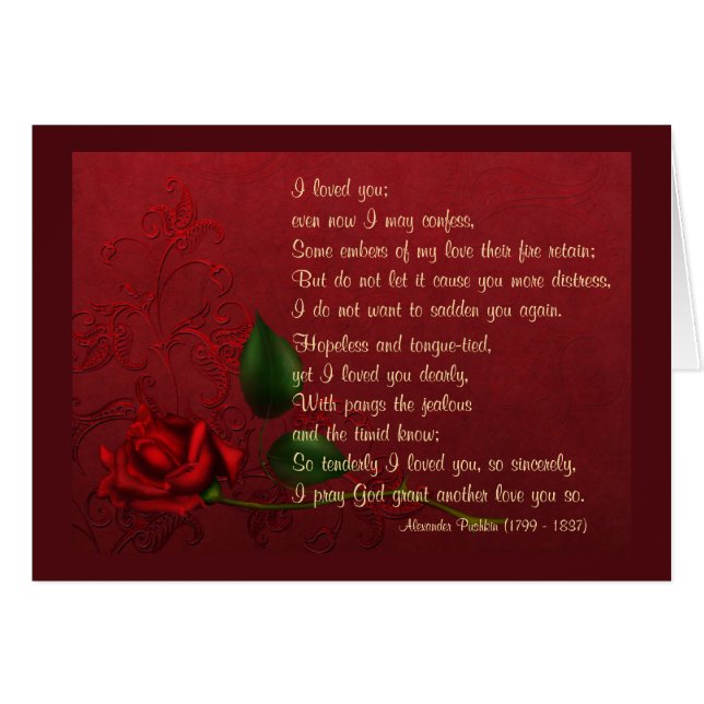 Cartão Amor desvanecido (Frente Horizontal)