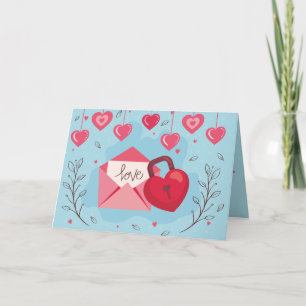 Cartão Amor Dia de os namorados entrelaçado