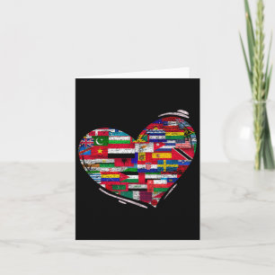 Cartão Amor Diversidade Sinalizadores Nacionais Coração D