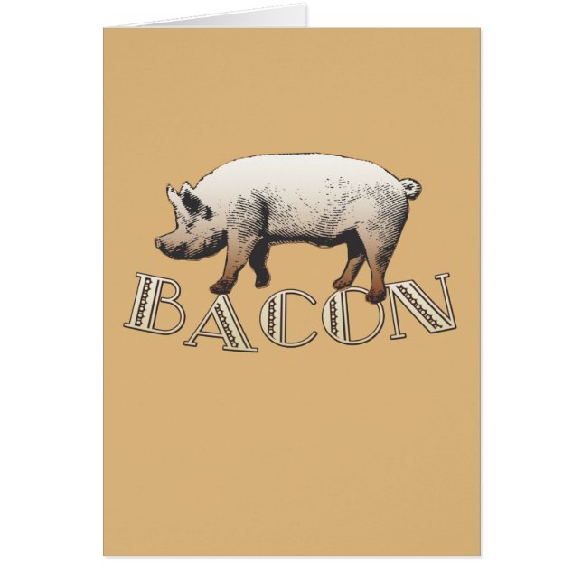 Cartão AMOR do bacon (Frente)