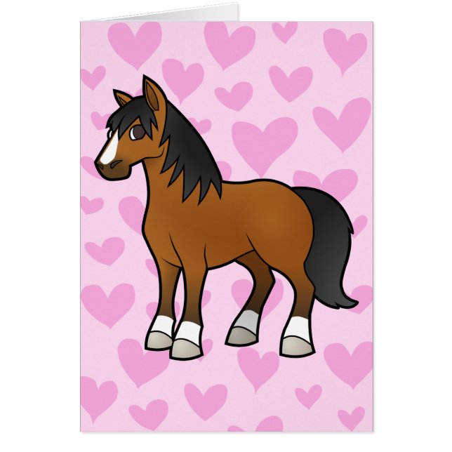 Cartão Amor do cavalo (Frente)