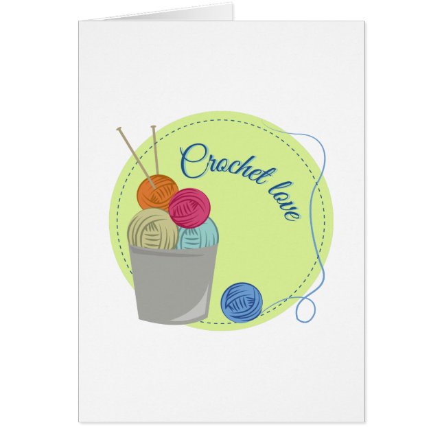 Cartão Amor do Crochet (Frente)