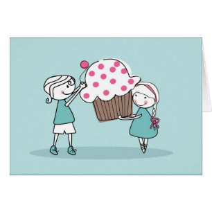 Cartão Amor do cupcake