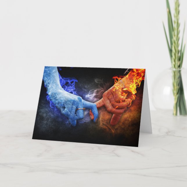 Cartão Amor do fogo e do gelo (Frente)