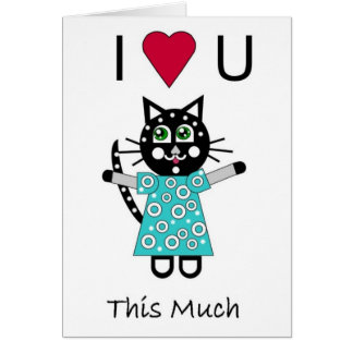 Cartão Amor do gatinho