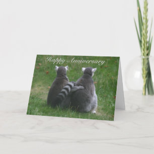 Cartão Amor do Lemur! . Aniversário feliz
