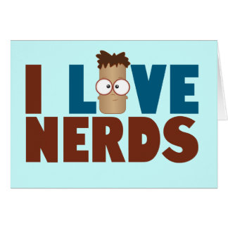 Cartão Amor do nerd - Brown