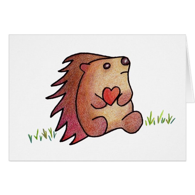 CARTÃO AMOR DO OURIÇO! (Frente Horizontal)