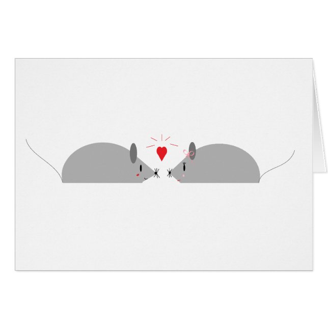 Cartão Amor do rato (Frente Horizontal)