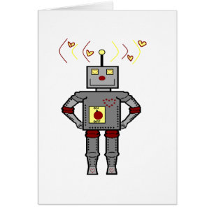 Cartão amor do robô