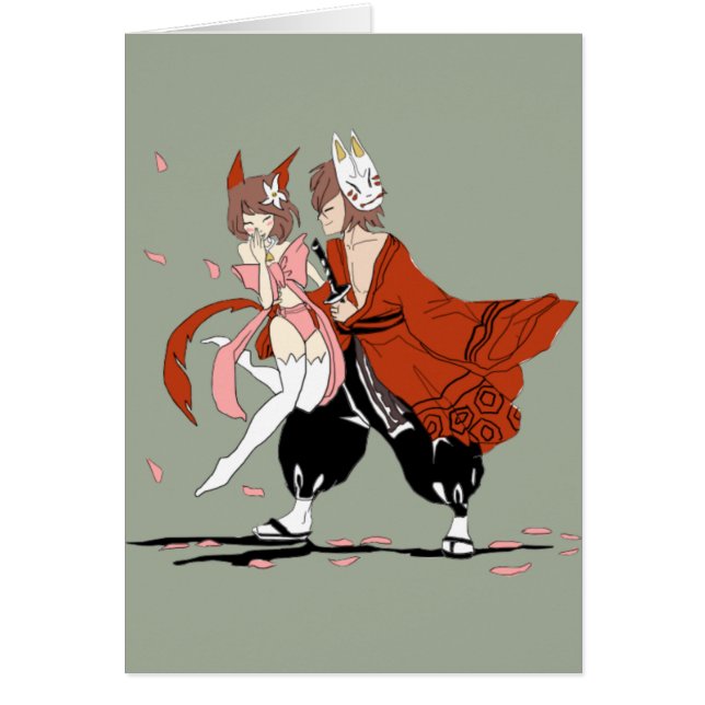 Cartão Amor do samurai (Frente)