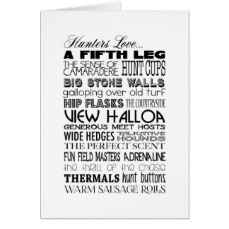 Cartão Amor dos caçadores…