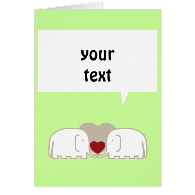 Cartão amor dos elefantes (Frente)
