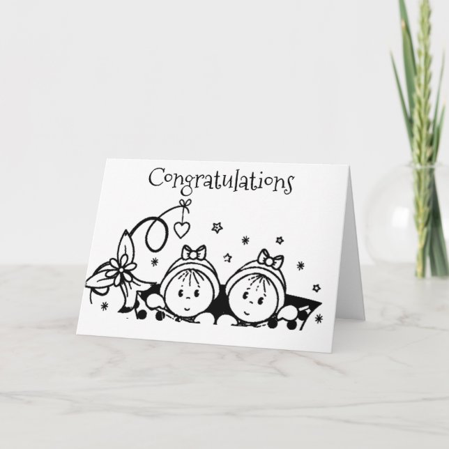 CARTÃO AMOR DUPLO/DUPLO **GAROTAS GÊMEAS** (Frente)