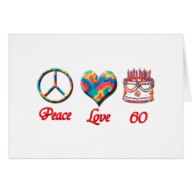 Cartão Amor e 60 da paz (Frente Horizontal)